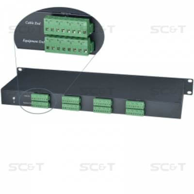 Грозозащита SP016HDT сигнала HDCVI/HDTVI/AHD на 16 каналов для кабеля витой пары SC&T