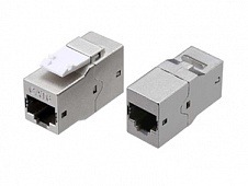 Адаптер CA2-KJ-C6-SH-BK RJ-45(8P8C) формата Keystone Jack, категория 6, 4 пары, экранированный, черный Hyperline